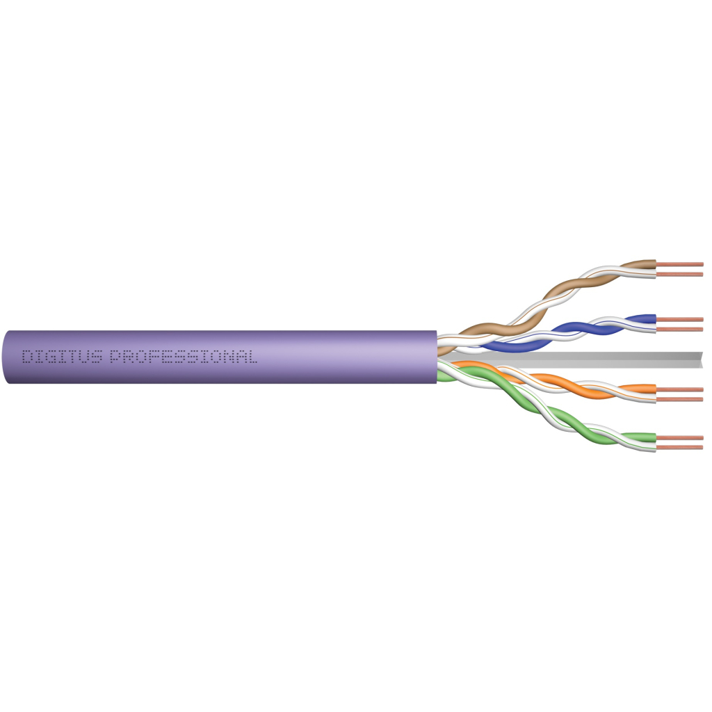 Кабель мережевий Digitus UTP 100м, cat.6, AWG 23/1, CU, LSZH-1, violet (U-UTP) (DK-1613-VH-1)