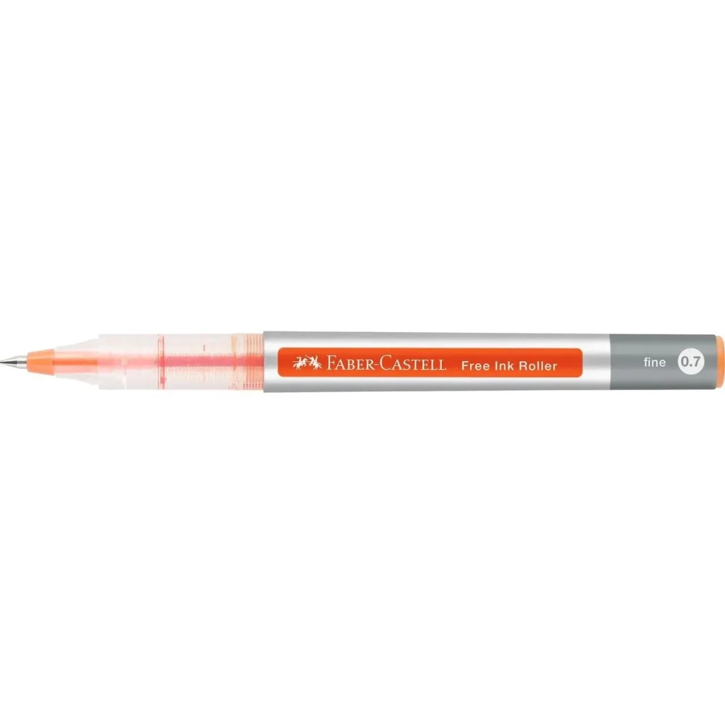 Ролер Faber-Castell Free Ink rollerball, колір чорнила помаранчевий, 0,7 мм, одноразова (29131)