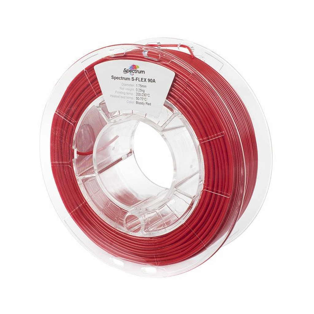 Пластик для 3D-принтера Spectrum S-Flex 90A 1.75mm 0.25kg RED, BLOODY (80252)