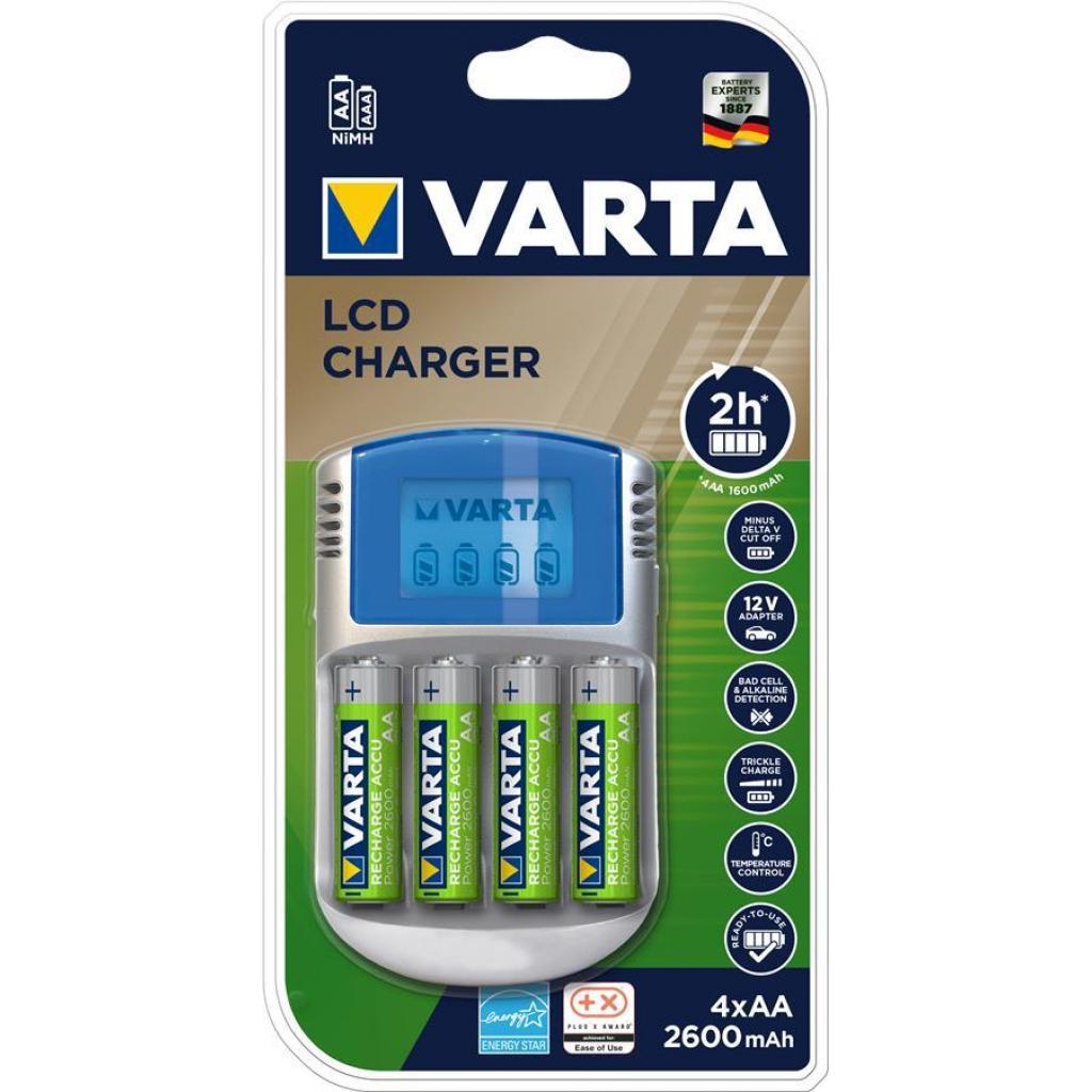 Зарядний пристрій для акумуляторів Varta LCD charger + 4 * AA 2500mAh (57070201451) Зарядний пристрій для акумуляторів Varta LCD charger + 4 * AA 2500mAh (57070201451)