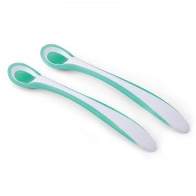 Набір дитячого посуду Nuvita ложечки с термоиндикатором Easy Eating 6м+ 2 шт. Салатовый (NV8485Lime)