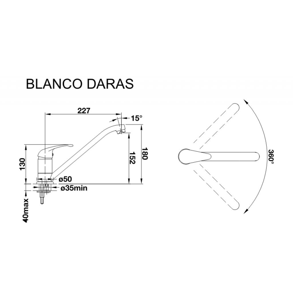 Змішувач Blanco DARAS АНТРАЦИТ (517721)
