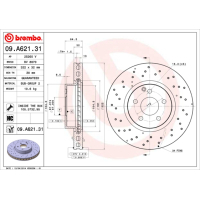 Гальмівний диск Brembo 09.A621.31