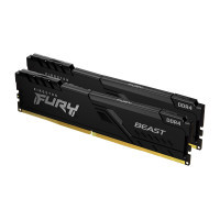 Модуль пам'яті для комп'ютера DDR4 16GB (2x8GB) 2666 MHz Fury Beast Black Kingston (KF426C16BBK2/16)