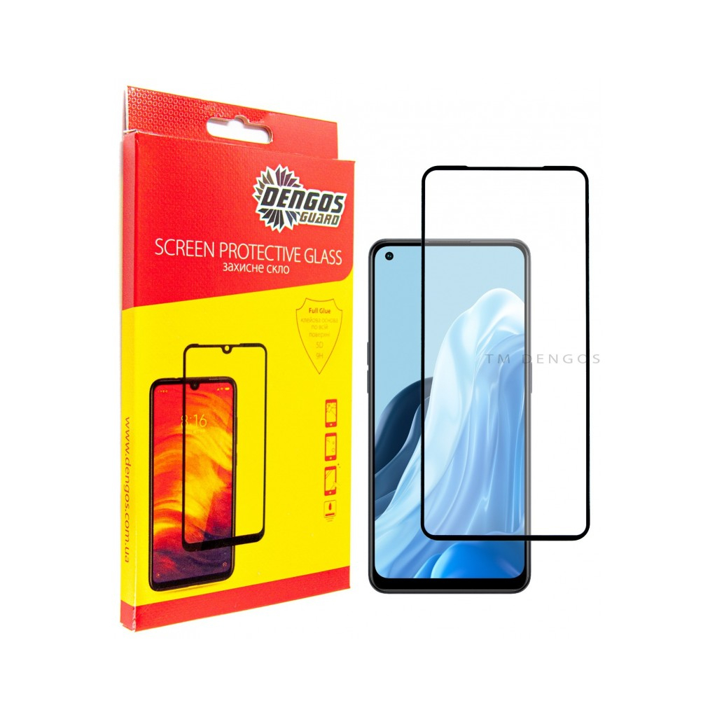 Скло захисне Dengos Full Glue Oppo Reno 7 (TGFG-225) Скло захисне Dengos Full Glue Oppo Reno 7 (TGFG-225)
