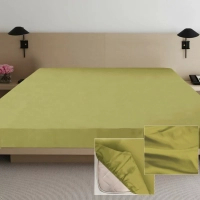 Sheet Yaroslav on elastic satin 05 olive 200x140x20 (38271)