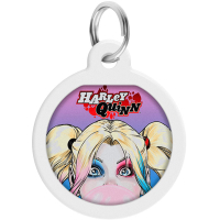 Address book for animals WAUDOG Smart ID with QR passport "Harley Queen", circle 25 mm (0625-1001ru-eng)