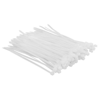 Стяжка Top Tools біла, 2.5x100 мм, пластик, 100 шт. (44E950)