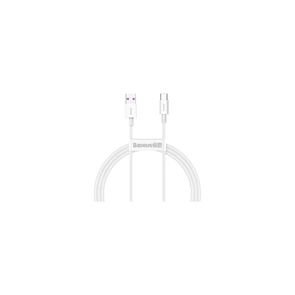 Дата кабель USB 2.0 AM to USB-C 1.0m 3A White Baseus (CATYS-02)