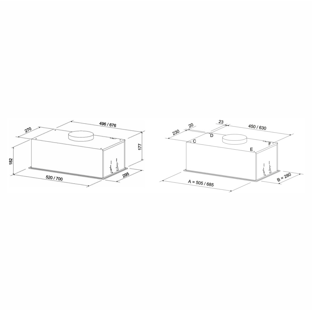 Витяжка кухонна Eleyus GEMINI 700 LED 52 WH Витяжка кухонна Eleyus GEMINI 700 LED 52 WH