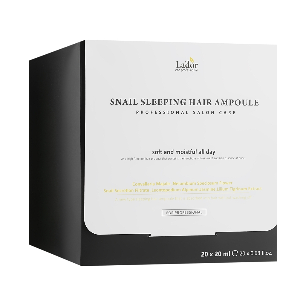 Сироватка для волосся La'dor Snail Sleeping Hair Ampoule Інтенсивне відновлення Нічна 20 мл (8809500810599)