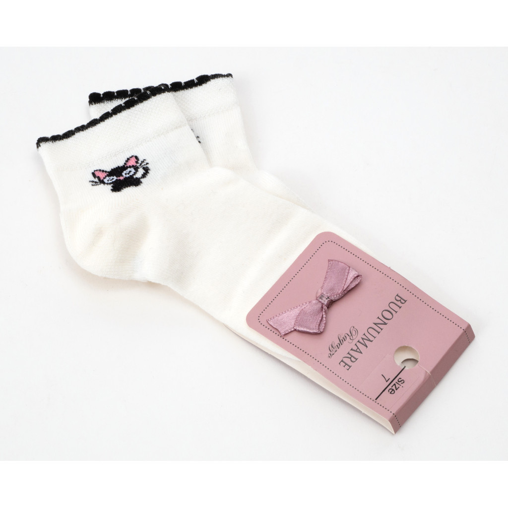 Шкарпетки дитячі BNM з котиком (M0C0201-0138-5G-beige)