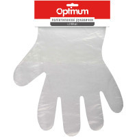 Household gloves PRO service Optimum Polyethylene 100 pcs. (4823071658576)
