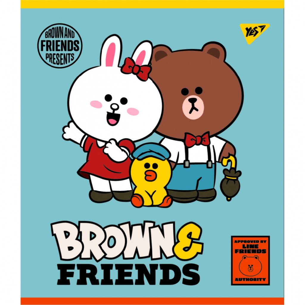Зошит Yes А5 Line Friends 12 аркушів лінія (766806)