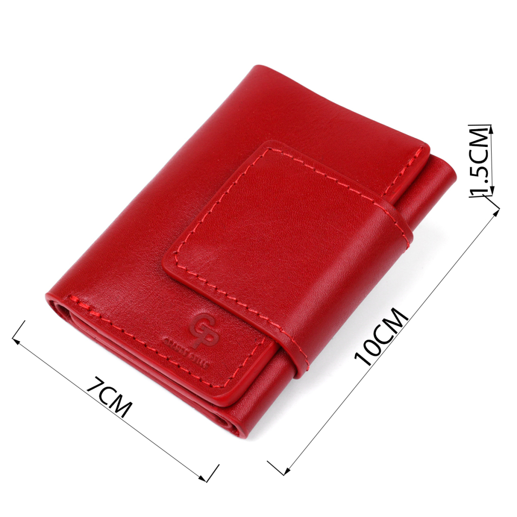 Портмоне Grande Pelle З гладкої шкіри Червоне (11153)