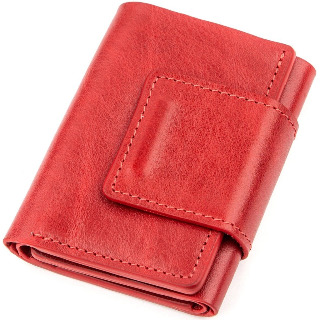 Портмоне Grande Pelle З гладкої шкіри Червоне (11153)