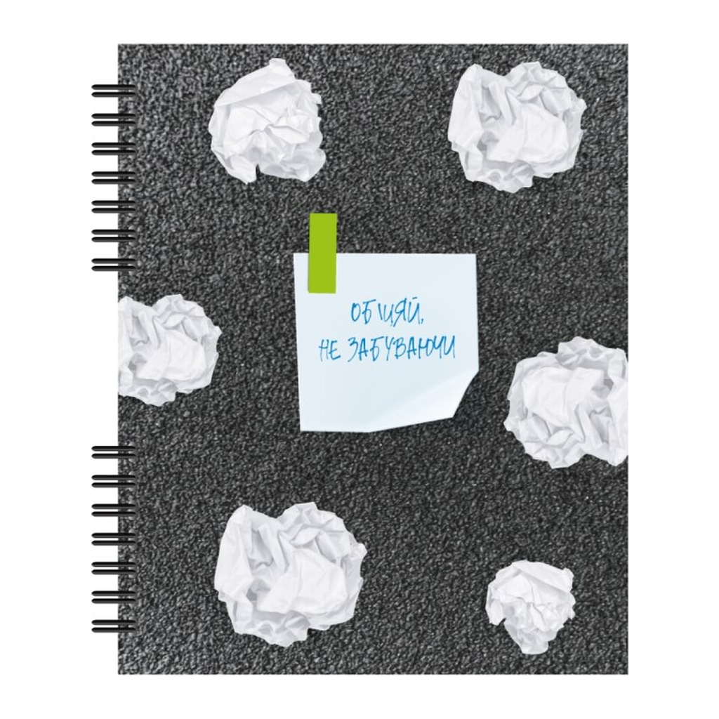 Блокнот Optima В5 пластикова обкладинка, спіраль, 60 аркушів, клітинка (O25927)