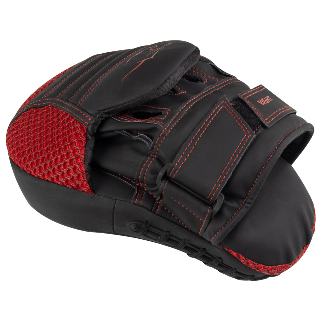 Лапи боксерські PowerPlay 3044 Pro Carbon Ultra Series Чорно-Червоні (PP_3044_Bl/Red)