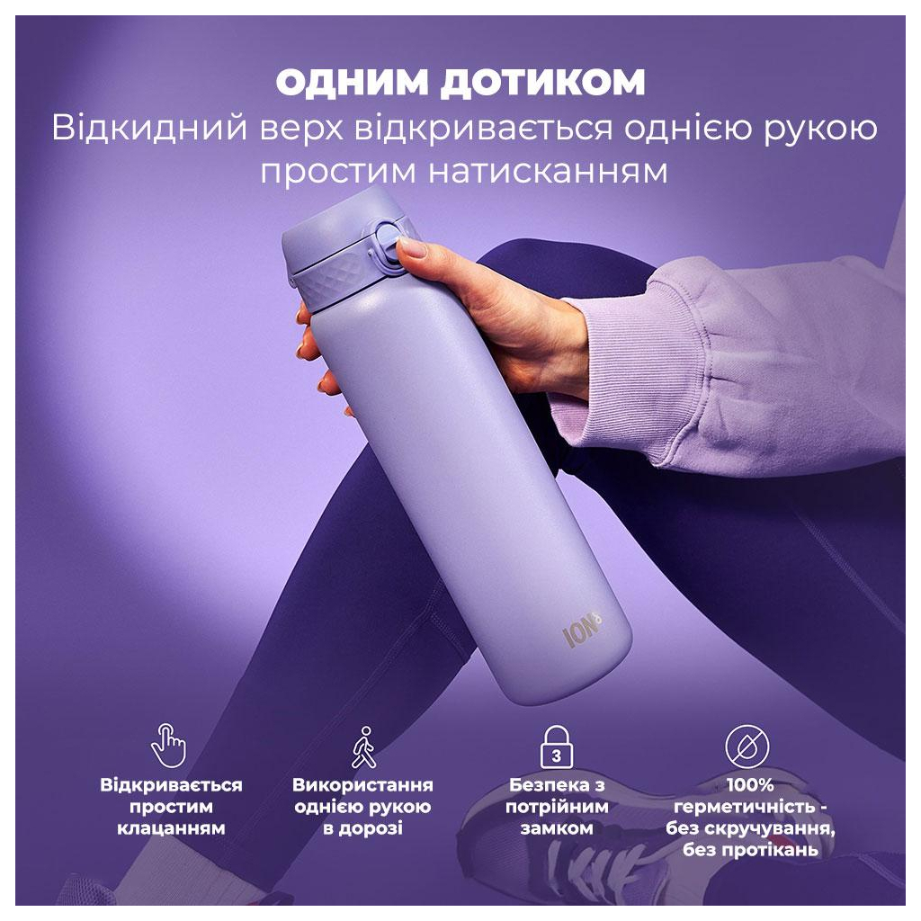Пляшка для води ION8 OneTouch Vacuum Insulated 920 мл Periwinkle (I8TS1000PERI)