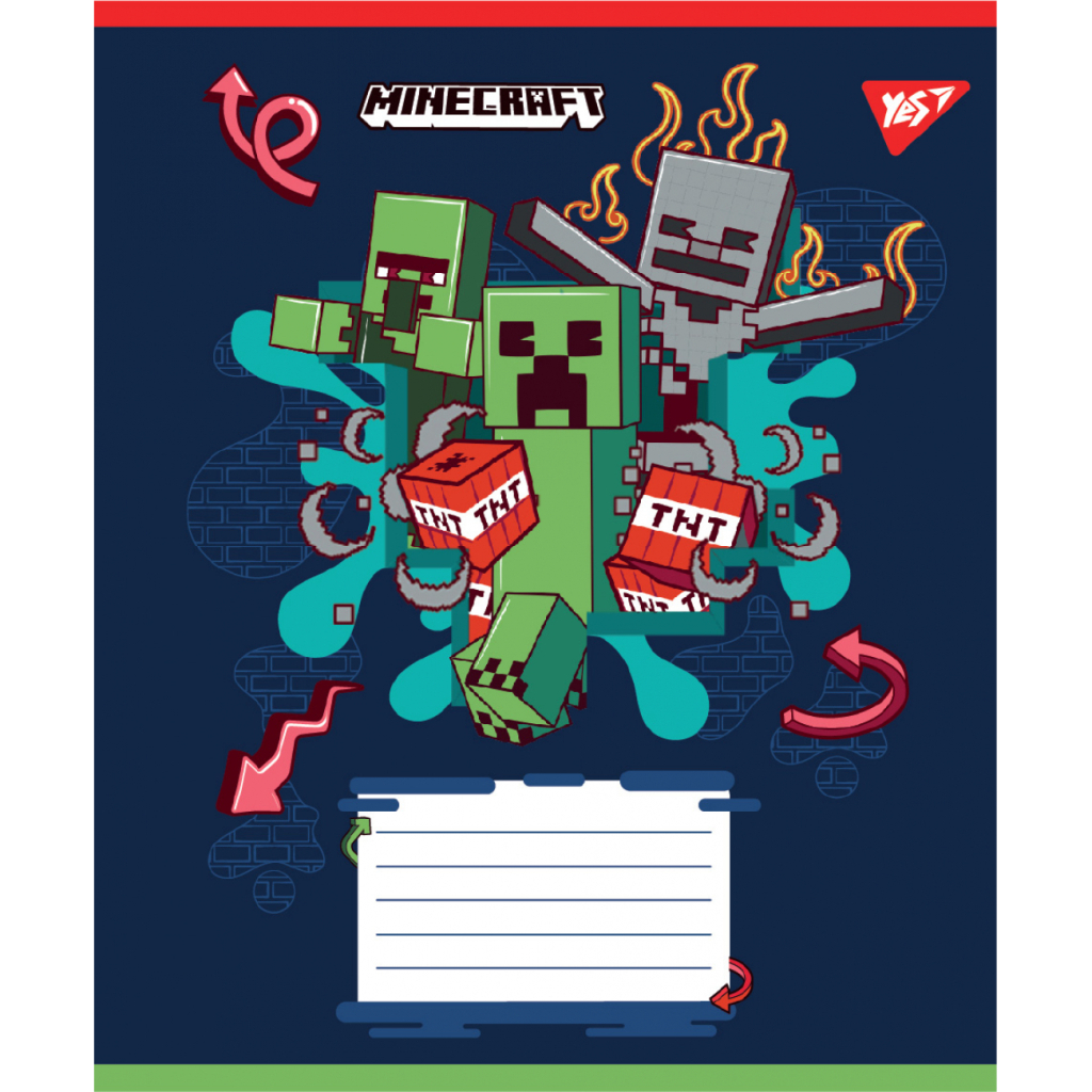 Зошит Yes Minecraft Heroes А5 12 аркушів лінія (767577)