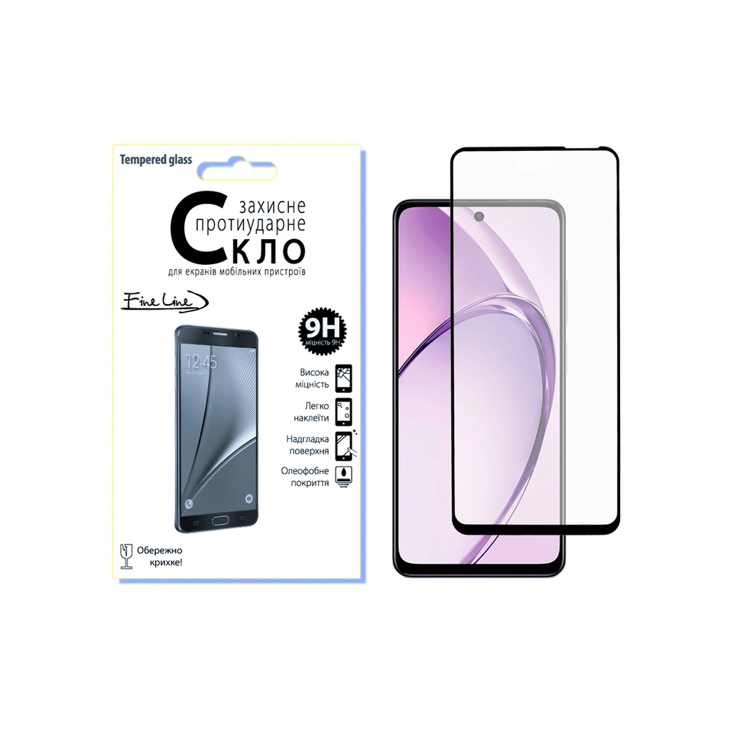 Скло захисне Fine Line OPPO A3X/A3 Black (FL-TGFG-377)