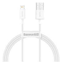 Дата кабель USB 2.0 AM to Lightning 2.0m Superior Fast Charging 2.4A white Baseus (CALYS-C02)