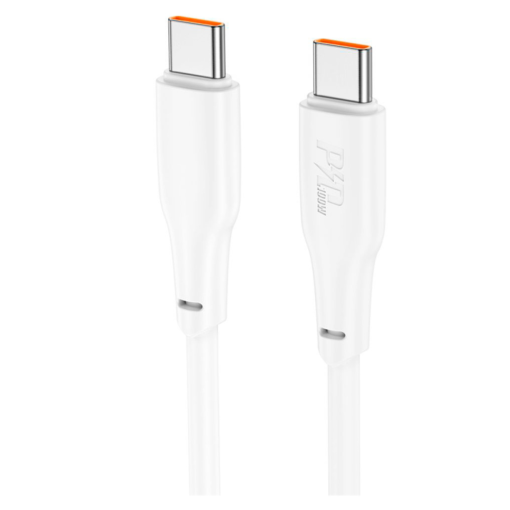 Дата кабель USB-C to USB-C 2.0m 100W TPE X93 white HOCO (6931474790729)