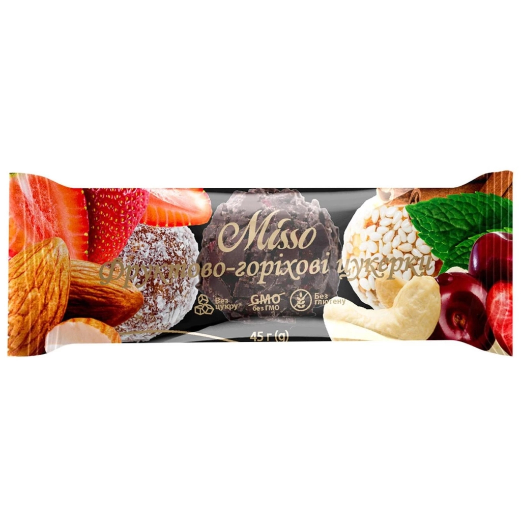 Цукерка Misso Фруктово-горіхова 45 г (4820232570623)