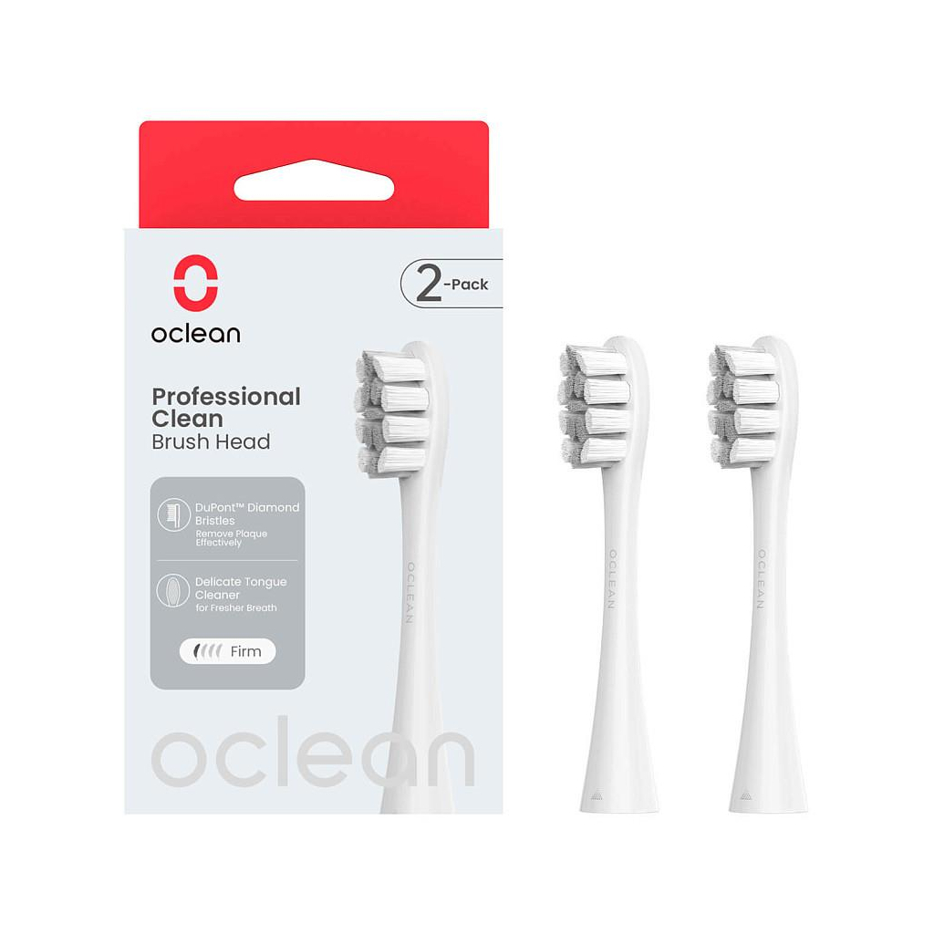 Насадка для зубної щітки Oclean Brush Head Professional clean -2 pack Grey (6970810554090) Насадка для зубної щітки Oclean Brush Head Professional clean -2 pack Grey (6970810554090)