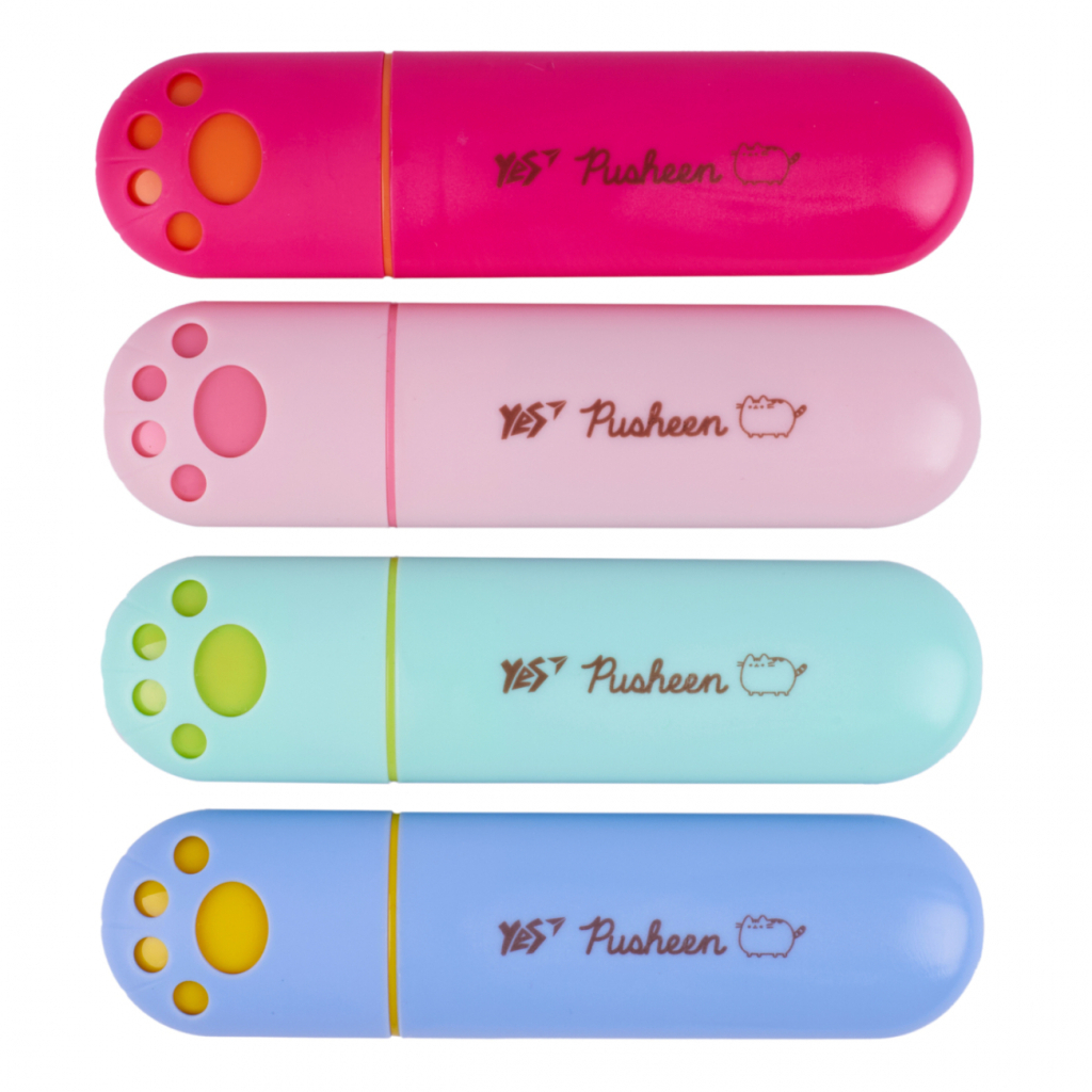 Набір маркерів Yes текстовий Pusheen 4 шт (391106)