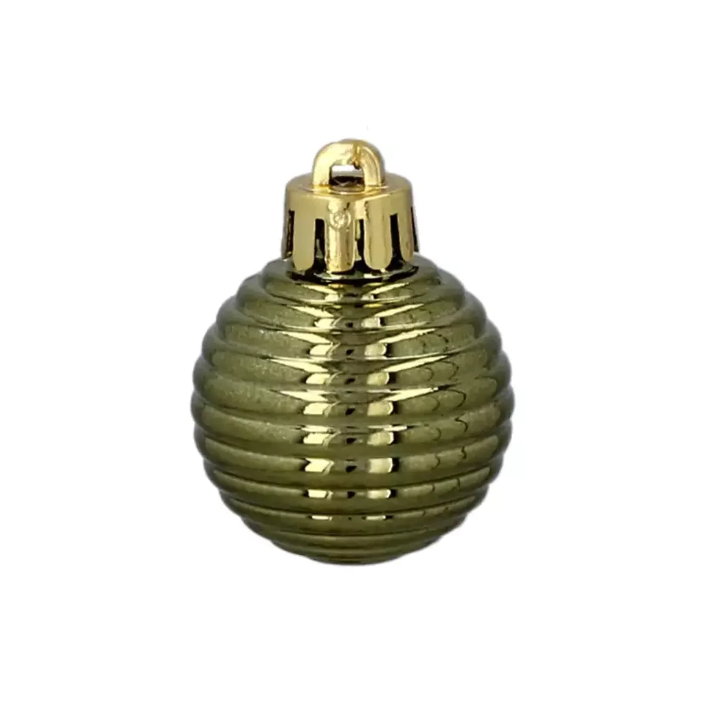 Ялинкова іграшка Chomik пластикові кульки компл. 24 шт, 3см, оливкові (5900779877153_2) Ялинкова іграшка Chomik пластикові кульки компл. 24 шт, 3см, оливкові (5900779877153_2)