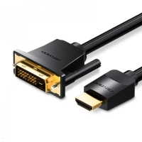 Кабель мультимедійний HDMI M to DVI M 1.0m black VENTION (ABFBF)