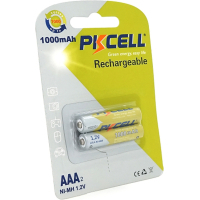 Акумулятор AAA R03 1000mAh 1.2V NiMH Rechargeable Battery, 2шт/бл PkCell (PC/AAA1000-2BR)