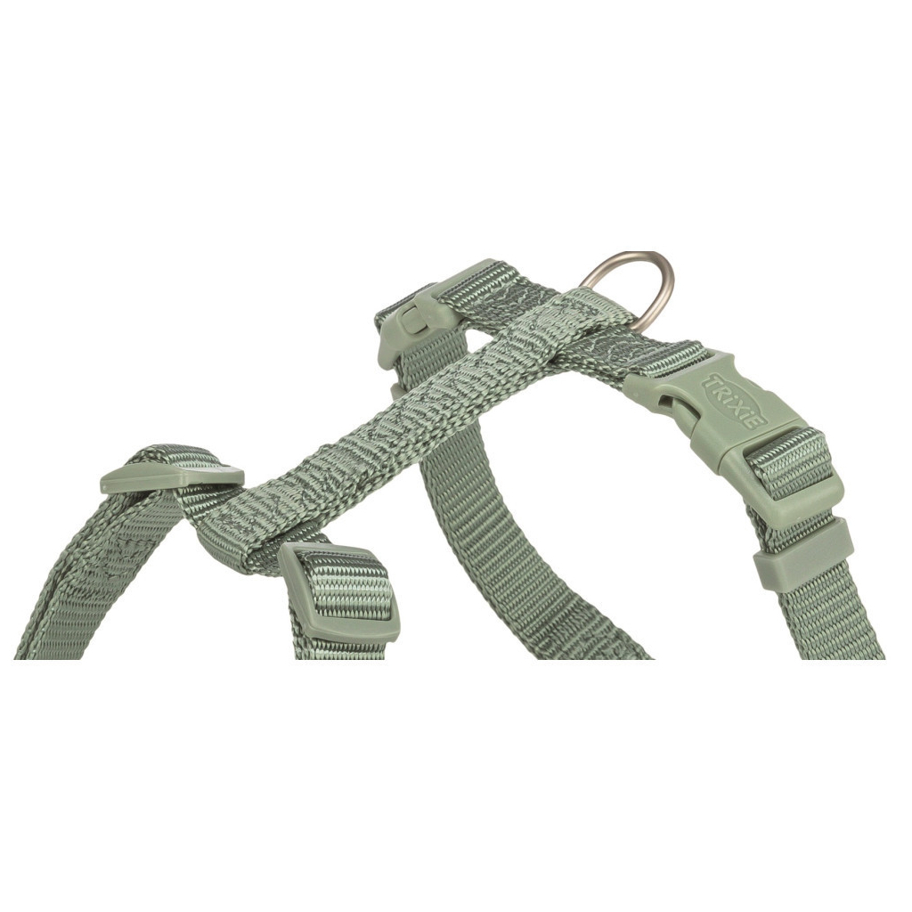 Шлея для собак Trixie Premium H-harness M–L 52–75 см 20 мм світло-зелена (4053032673076)