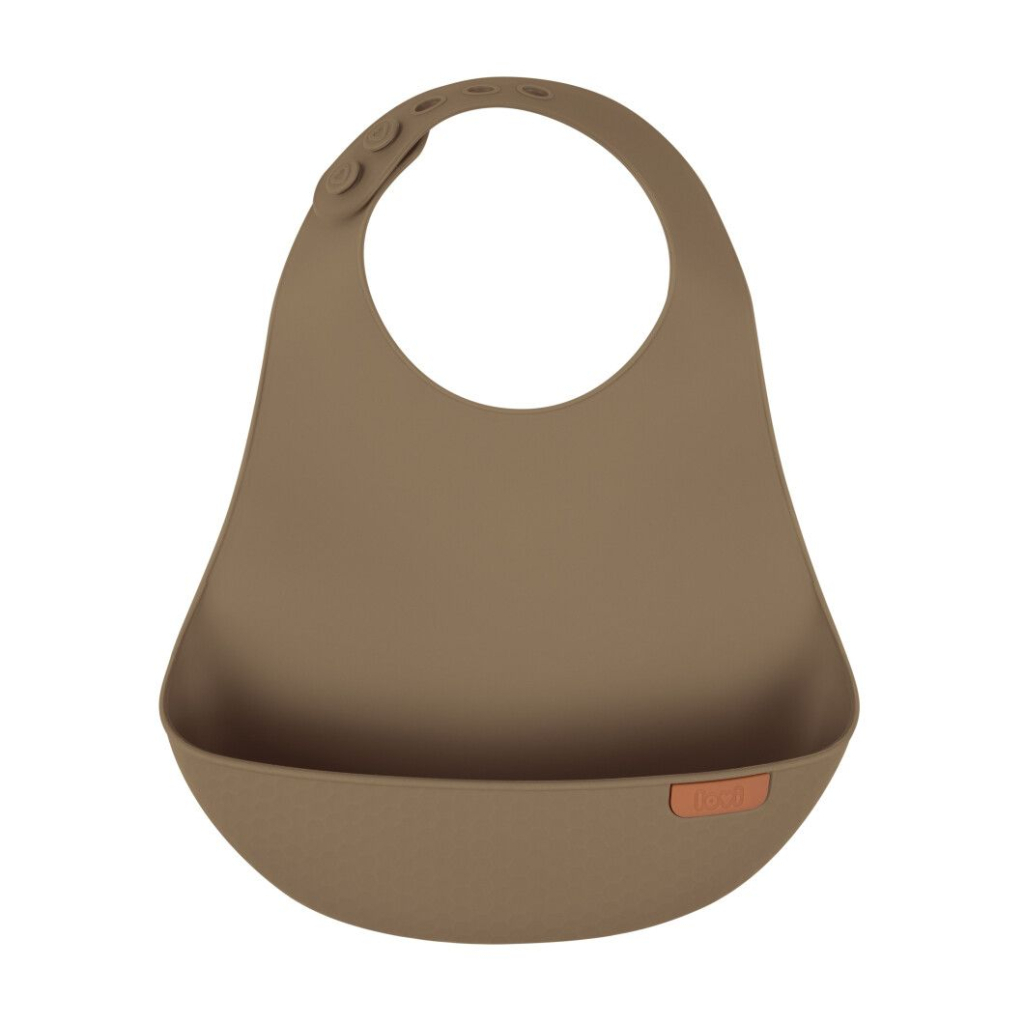 Нагрудничок Lovi Granola силіконовий, коричневий (51/031_bro)