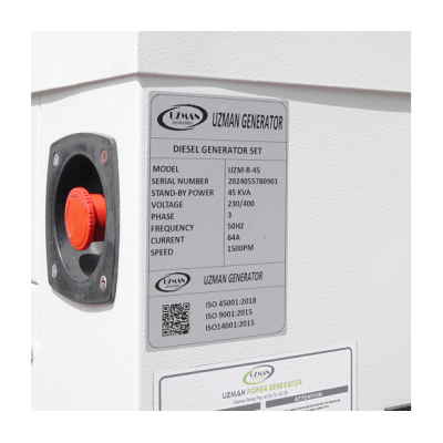 Генератор UZMAN IYI-R-44 дизельний Ricardo K4102ZD 44 KVA/35KW, трифазний 230/400V, 50Hz, 100 л, 2200x900x1200 м (IYI-R-44)