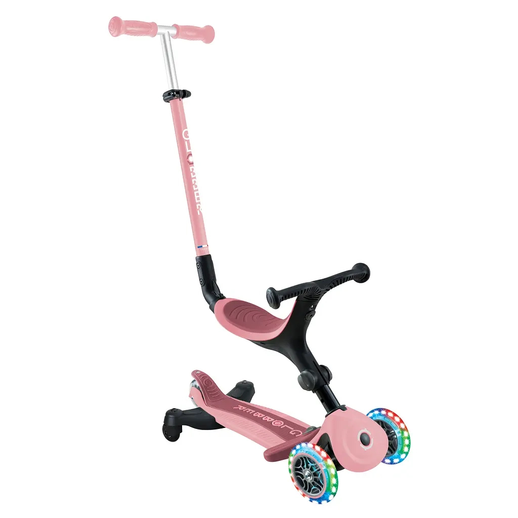 Самокат Globber серії Go Up Active 360 пастельно-рожевий Колеса з підсвічуванням (749-310) Самокат Globber серії Go Up Active 360 пастельно-рожевий Колеса з підсвічуванням (749-310)