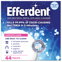 Means for cleaning dentures Efferdent Antibacterial tablets for cleaning dentures and orthodontic devices 44 pcs. (814832015862)