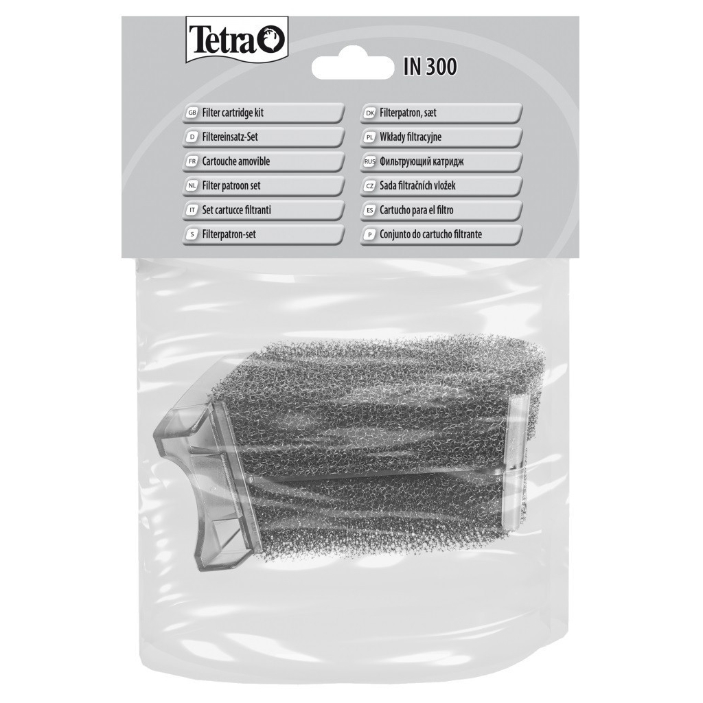 Наповнювач для акваріумного фільтра Tetra фільтруючий картридж для внутрішнього фільтра IN 300 губка (4004218179172)