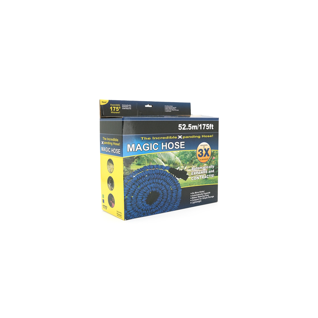 Шланг для поливу Voltronic KY-520B, 17.5-52.5м/175ft, + розпилювач, насадка на кран, Blue, Box (KY-520B)