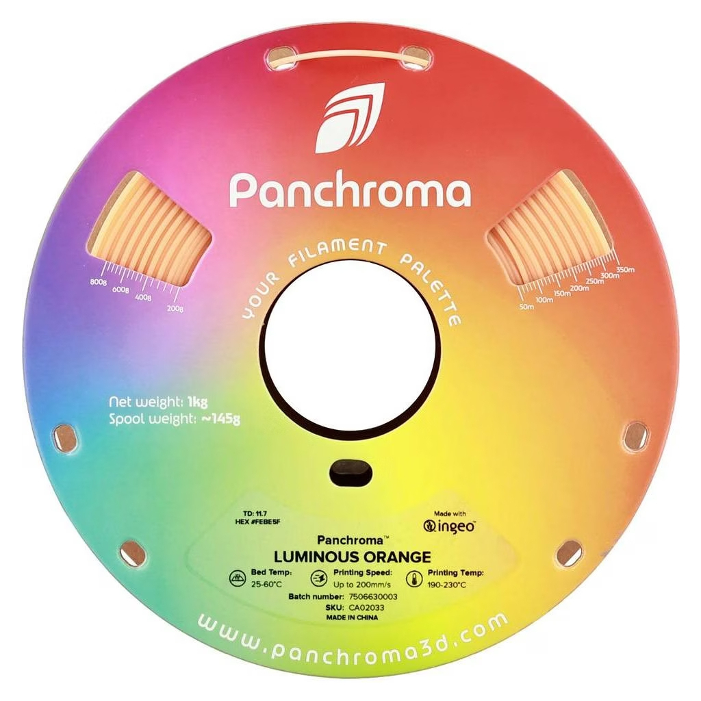 Пластик для 3D-принтера Polymaker PLA PANCHROMA LUMINOUS 1,75mm 1kg ORANGE (CA02033)