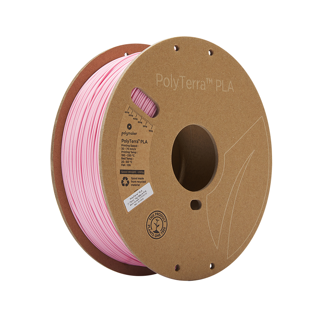 Пластик для 3D-принтера Polymaker PLA PolyTerra 1,75mm 1kg PINK, SAKURA (PM70908)