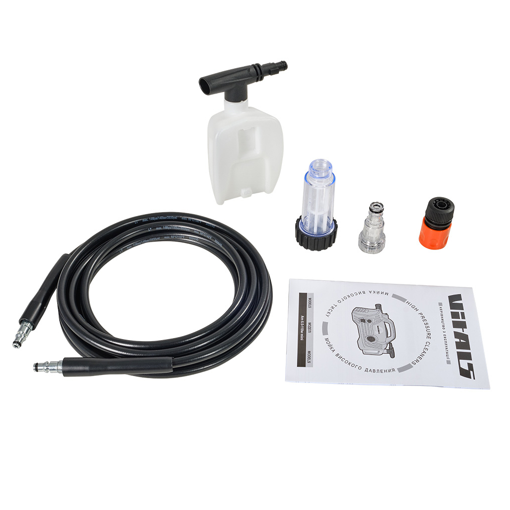 Мийка високого тиску Vitals Am 6.5-110w mini, 1400W, 110bar, 390l/год, шланг 3m (83137) Мийка високого тиску Vitals Am 6.5-110w mini, 1400W, 110bar, 390l/год, шланг 3m (83137)