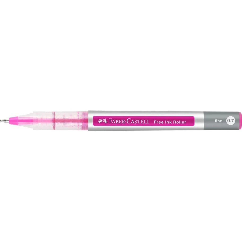 Ролер Faber-Castell Free Ink rollerball, колір чорнила рожевий, 0,7 мм, одноразова (29133)