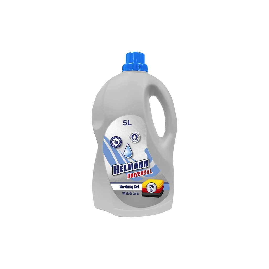 Гель для прання Helmann Universal Для білих та кольорових речей 5 кг (4820268103703)