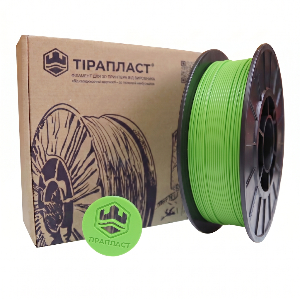Пластик для 3D-принтера Тірапласт PLA 1.75 мм 0,75кг, neon lime (25287/25274) Пластик для 3D-принтера Тірапласт PLA 1.75 мм 0,75кг, neon lime (25287/25274)