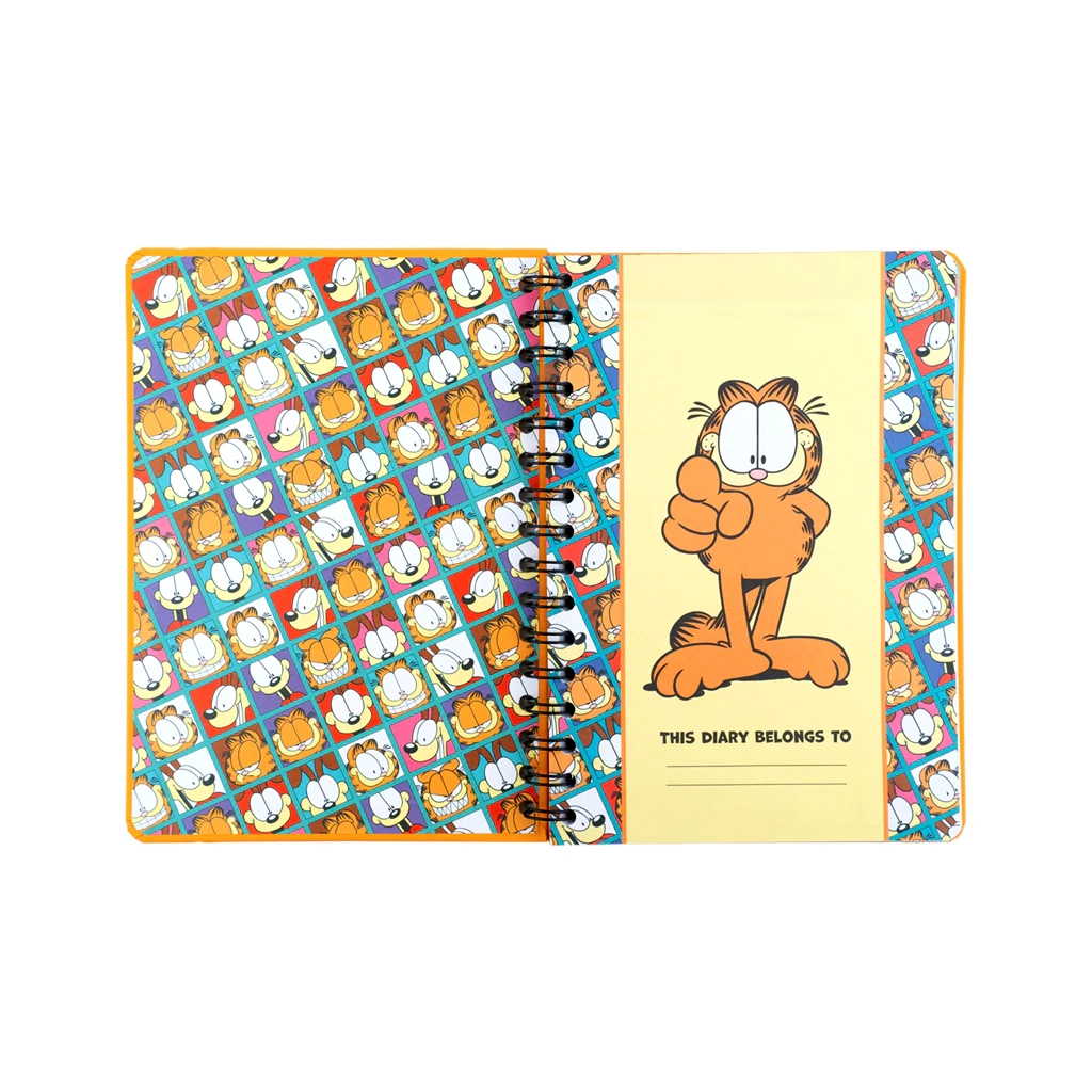 Тижневик Kite дитячий на спіралі Garfield, тверда обкладинка (GF26-438)