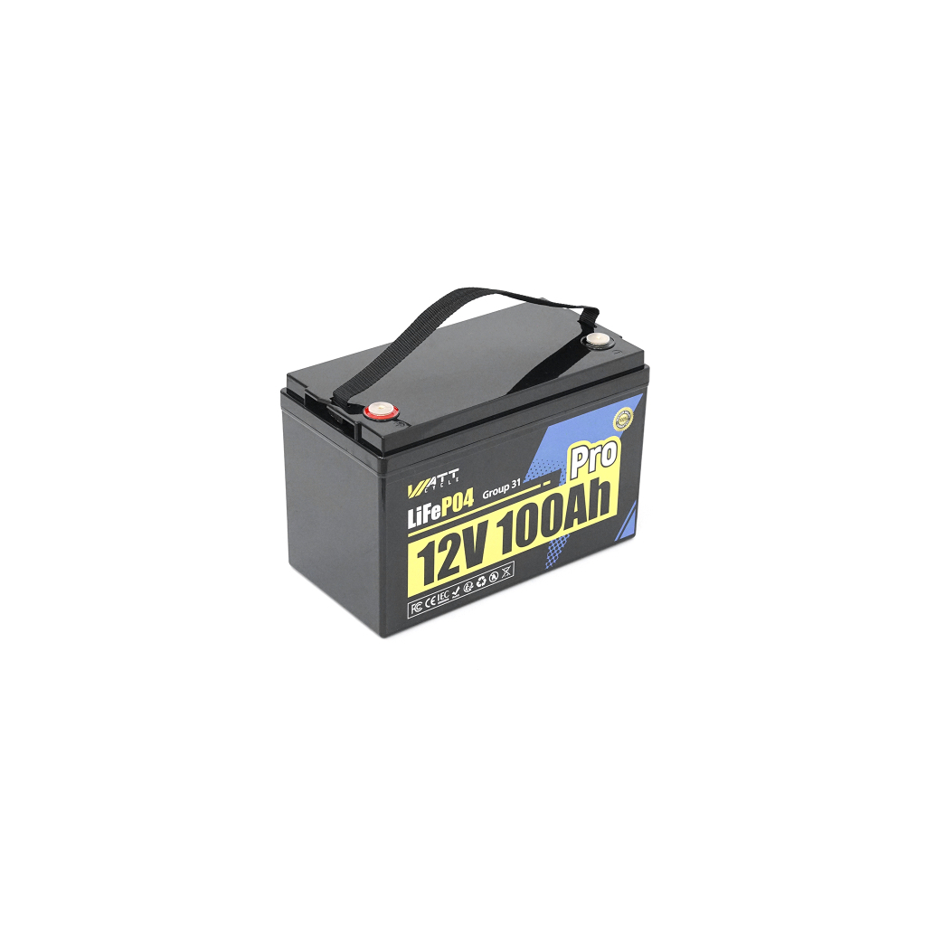 Батарея LiFePo4 WattCycle 12,8V 100Ah, 1,28kWh (WT12V100AH110PRO) Батарея LiFePo4 WattCycle 12,8V 100Ah, 1,28kWh (WT12V100AH110PRO)