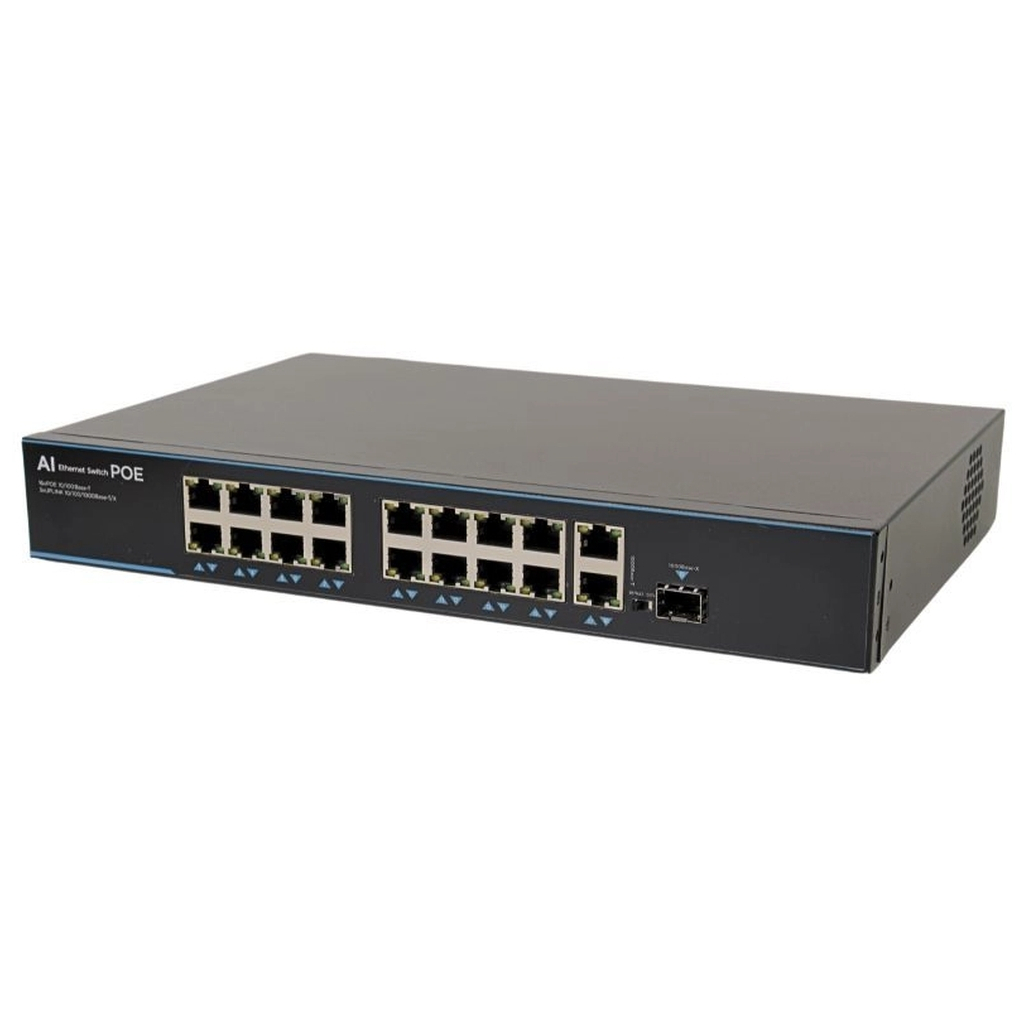 Комутатор мережевий Atis PoE-1018-16P-1S/250 AI