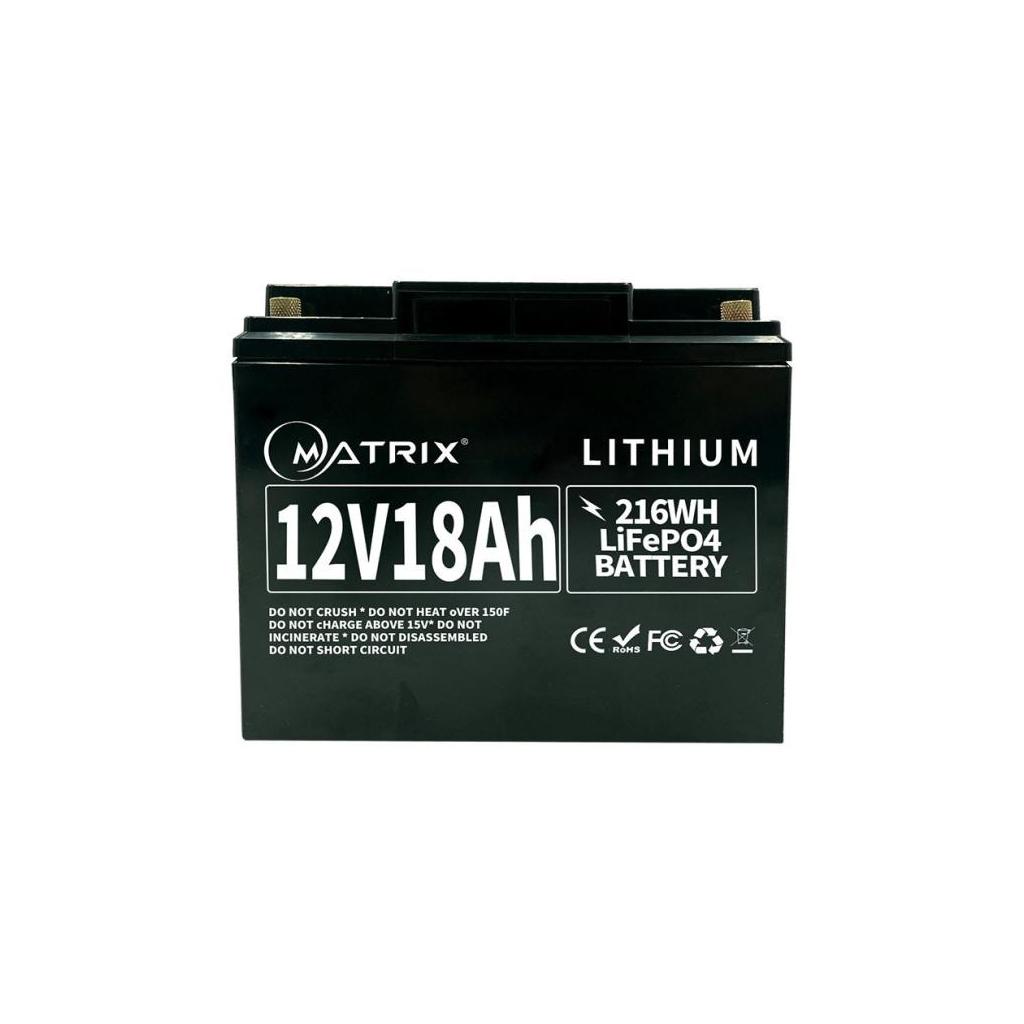 Батарея LiFePo4 Matrix 12.8V-18Ah 230.4Wh (MLR 1218)